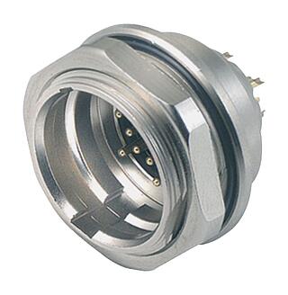 Push Pull Male panel mount connector, aantal polen: 12, onafgeschermd, soldeer, IP67, M21x1,0, Achterwandmontage