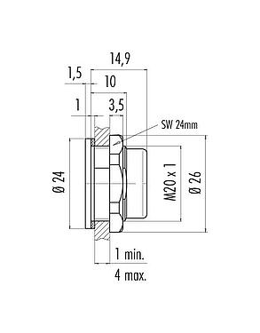 比例圖 Snap-in 快插 適配器, 非遮罩