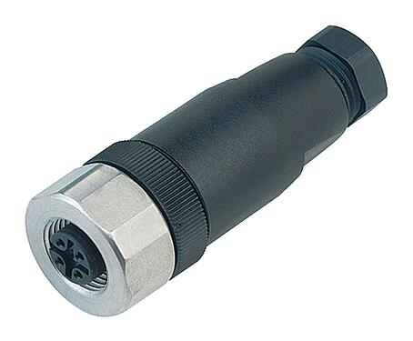 Illustrazione M12 Connettore cavo femmina, Numero poli: 4, 4,0-6,0 mm, non schermato, morsetto a vite, IP67, UL 2238