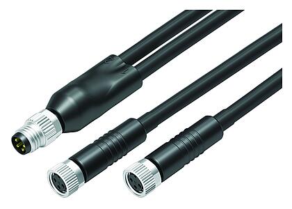 Automatisierungstechnik - Sensorik und Aktorik--Kabelsplitter Kabelstecker - 2 Kabeldosen_765_VL_DUO_M8_M8_gerade_Kabel_dick