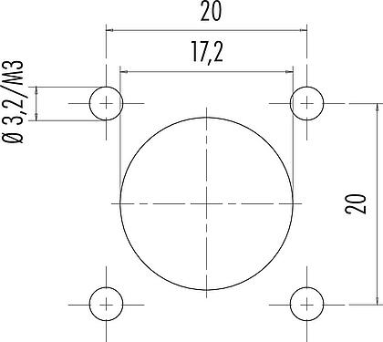Assembly instructions / Panel cut-out M16 Male panel mount connector, Contacts: 7 (07-a), unshielded, single wires, IP67, UL 2238, M18x0,75, Front mounting