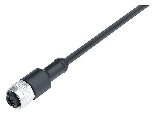 Abbildung 77 4430 0000 50005-0500 - M12 Kabeldose, Polzahl: 5, ungeschirmt, am Kabel angespritzt, IP69K, UL, PUR, schwarz, 5 x 0,34 mm², 5 m