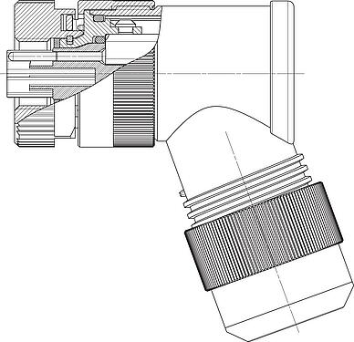 Schaaltekening M12 Female haakse connector, aantal polen: 4+PE, 8,0-13,0 mm, onafgeschermd, schroefklem, IP67, UL 2237 in voorbereiding, met PE-aansluiting