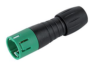 Snap-In Male cable connector, Contacts: 8, 3.5-5.0 mm, unshielded, solder, IP67, UL 2238