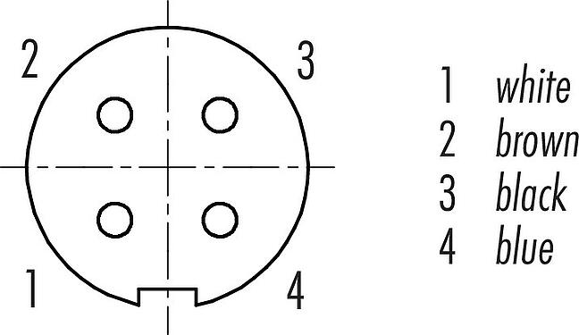 Arranjo de contato (Lado do plug-in) M9 Tomada angular, Contatos: 4, blindado, moldado no cabo, IP67, PUR, preto, 5 x 0,25 mm², 2 m