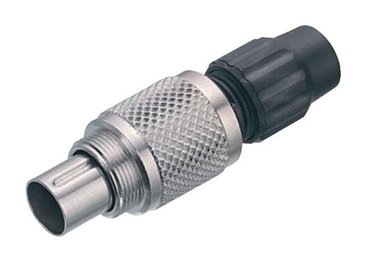 Illustration M9 Male cable connector, Contacts: 2, 4.0-5.0 mm, unshielded, solder, IP40