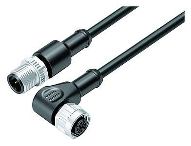 Automatisierungstechnik - Sensorik und Aktorik--Verbindungsleitung Kabelstecker - Winkeldose_VL_KSM12-77-3429_WDM12-3434-50003_black