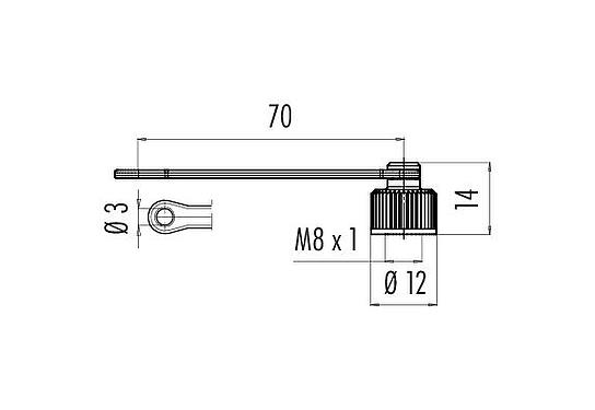 Schaaltekening Beschermkap, IP67, met bevestigingsband