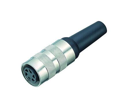 Illustration M16 Female cable connector, Contacts: 6 (06-a), 4.0-6.0 mm, shieldable, solder, IP40