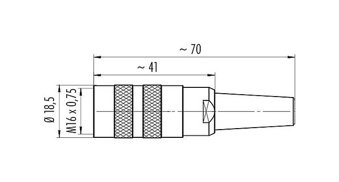 Výkres v měřítku M16 Kabelová box, : 3 (03-a), 4,0-6,0 mm, stínitelné, šroubovací svorka, IP40