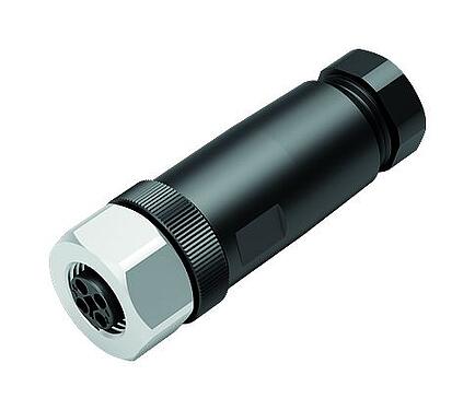 Abbildung M12 Kabeldose, Polzahl: 4, 6,0-8,0 mm, ungeschirmt, schraubklemm, IP67, Edelstahl