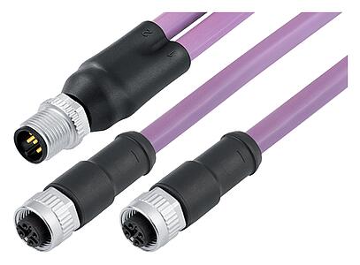 Automatisierungstechnik - Sensorik und Aktorik--Kabelsplitter Kabelstecker - 2 Kabeldosen_765_VL-A_CAN_ZDG_M12SM12DD