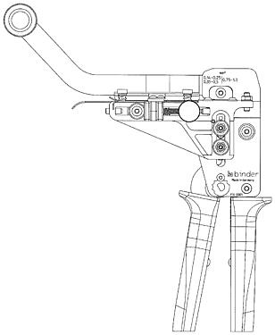 Desenho da escala Ferramenta de crimpagem, para contato em tiras