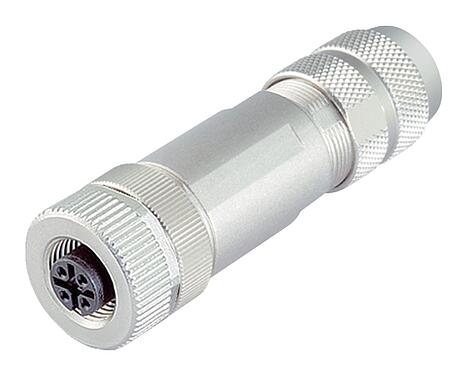 Illustration M12 Female cable connector, Contacts: 5, 8.0-9.0 mm, shieldable, wire clamp, IP67, iris spring