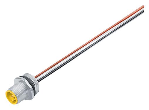 Ilustrace M12 Přírubová zátka, : 5, nestíněný, Splétané vodiče, IP68, UL 2238, M16x1,5, Přední montáž