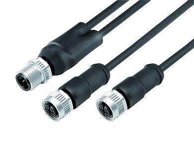 Automation Technology - Sensors and Actuators--Male cable splitter - 2 female cable connectors_765_VL-A_gesch_M12SM12DD