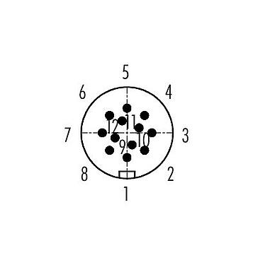 Contactconfiguratie (aansluitzijde) 99 9133 402 12 - Snap-In Kabelstekker, aantal polen: 12, 6,0-8,0 mm, onafgeschermd, soldeer, IP67