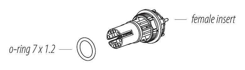 инструкция по сборке M12 Контактная вставка, Количество полюсов: 8, экранируемый, THT, IP67, UL