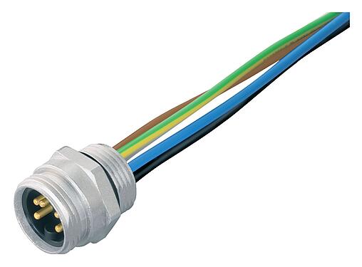 Kuva 7/8" Laippapistoke, Napojen määrä: 4, suojaamaton, punokset, IP68, UL 2238, VDE, PG 11, Etukiinnitys, valettu