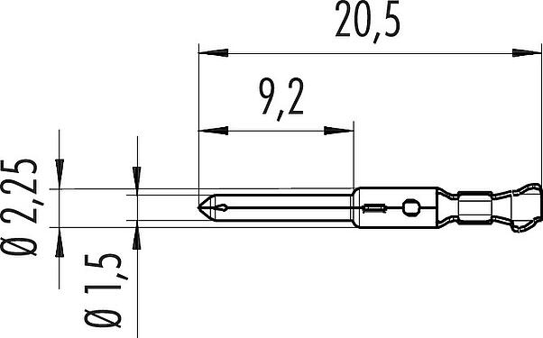 Scale drawing Crimpcontact