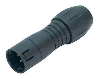Snap-In Male cable connector, Contacts: 3, 6.0-8.0 mm, unshielded, solder, IP67, UL 2238, VDE