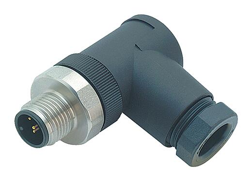 Illustration M12 Connecteur mâle coudé, Contacts: 4, 4,0-6,0 mm, non blindé, pince à visser, IP67, UL 2238