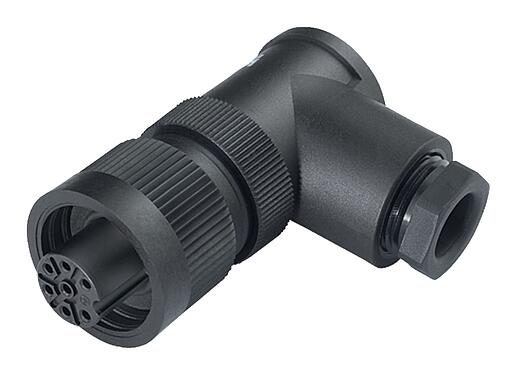 Illustratie RD24 Female haakse connector, aantal polen: 6+PE, 8,0-10,0 mm, onafgeschermd, krimpen (krimpcontacten dienen afzonderlijk te worden besteld), IP67, UL, ESTI+, VDE, PG 11