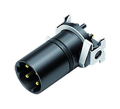 Illustration M12 Male panel mount connector, Contacts: 4, shieldable, SMT, IP67
