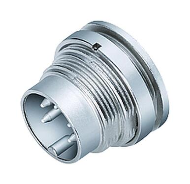 Illustration 09 0327 89 07 - M16 Male panel mount connector, Contacts: 7 (07-a), unshielded, solder, IP40, front fastened