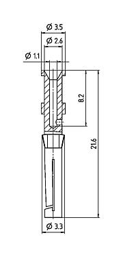 Scale drawing Crimpcontact