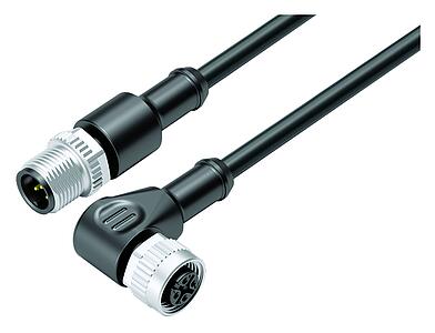 Automatisierungstechnik - Sensorik und Aktorik--Verbindungsleitung Kabelstecker - Winkeldose_VL_KSM12-77-3429_WDM12-3434-50005_black