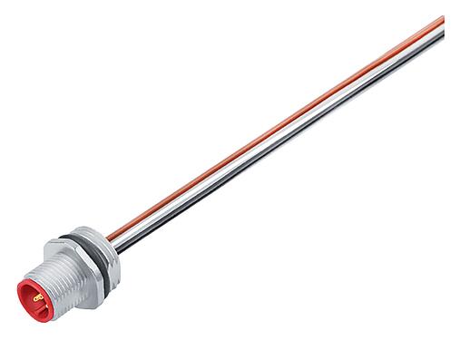 Ilustrace M12 Přírubová zátka, : 5, nestíněný, Splétané vodiče, IP68, UL 2238, M16x1,5, Přední montáž