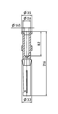 Scale drawing Crimpcontact