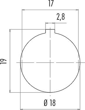 Lắp ráp mẫu M16 Ổ cắm gắn bảng, Số lượng cực : 5 (05-a), không có chống nhiễu, THT, IP40, M18x0,75, Chốt trung tâm