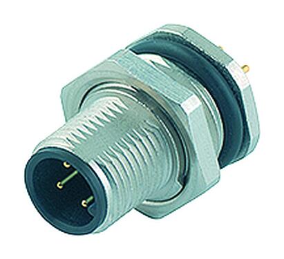 Illustration 86 0631 1000 00005 - M12 Male panel mount connector, Contacts: 5, unshielded, THT, IP68, UL, M16x1.5, front fastened