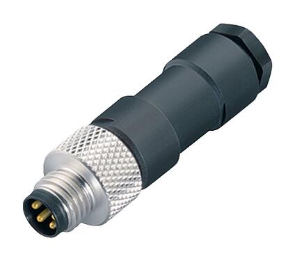 Abbildung M8 Kabelstecker, Polzahl: 3, 3,5-5,0 mm, ungeschirmt, löten, IP67, UL 2238