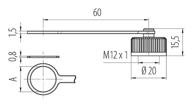 比例图 保护盖, IP67