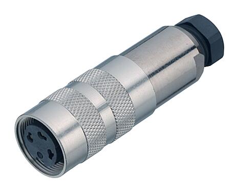 Illustrazione M16 Connettore cavo femmina, Numero poli: 4 (04-a), 4,0-6,0 mm, schermabile, crimpare (I contatti a crimpare devono essere ordinati separatamente), IP67, UL 2238