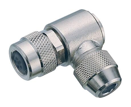 Illustration M9 Female angled connector, Contacts: 2, 3.5-5.0 mm, shieldable, solder, IP67