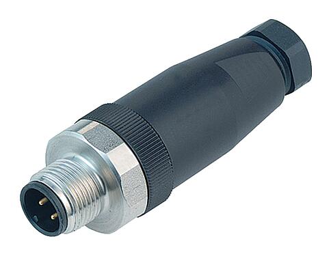 Abbildung M12 Kabelstecker, Polzahl: 4, 4,0-6,0 mm, ungeschirmt, schraubklemm, IP67, UL 2238