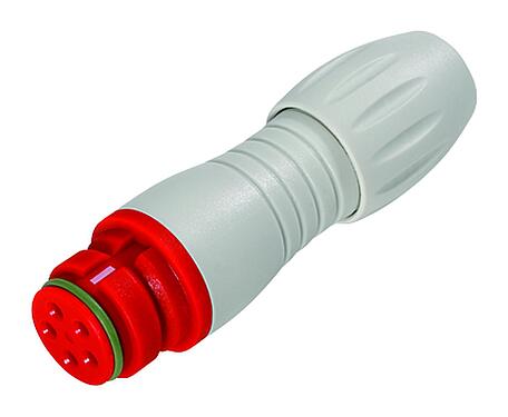 Illustration Snap-In Female cable connector, Contacts: 8, 4.0-6.0 mm, unshielded, solder, IP67
