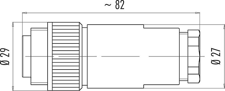 Schaaltekening RD24 Kabelstekker, aantal polen: 6+PE, 12,0-14,0 mm, onafgeschermd, schroefklem, IP67, UL, ESTI+, VDE, PG 16