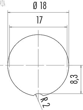 安装说明 M16 孔头法兰座, 极数: 12 (12-a), 非屏蔽, THT, IP67, UL 2238, M18x0,75, 後壁安裝