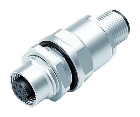 일러스트 M12 제어 캐비닛 부싱, 콘택트 렌즈: 8, 쉴드, 플러그형, IP67, UL 2238, M12x1.0, 후면 월 마운팅