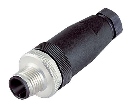 Abbildung M12 Kabelstecker, Polzahl: 4, 6,0-8,0 mm, ungeschirmt, crimpen (Crimpkontakte müssen separat bestellt werden), IP67, UL 2238