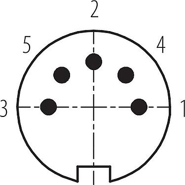 Układ styków (strona przyłączeniowa) M16 Męskie złącze kablowe proste, Kontaktów: 5 (05-b), 6,0-8,0 mm, do ekranowania, lutowanie, IP67, UL 2238