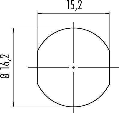 Instructions de montage / Découpe du panneau Baïonnette Embase femelle, Contacts: 8, non blindé, souder, IP67 (également débranché), M13x1,0, Montage mural arrière
