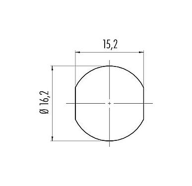 Montageanleitung / Montageausschnitt Bajonett Flanschdose, Polzahl: 8, ungeschirmt, löten, IP67 (auch ungesteckt), M13x1,0, Rückwandmontage