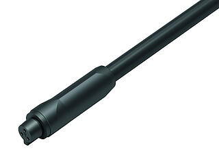 Snap-In Kabeldoos, aantal polen: 5, onafgeschermd, aan de kabel aangegoten, IP40, PVC, zwart, 5 x 0,25 mm², 5 m