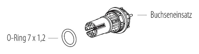 Montageanleitung M12 Kontakteinsatz, Polzahl: 8, schirmbar, THT, IP67, UL